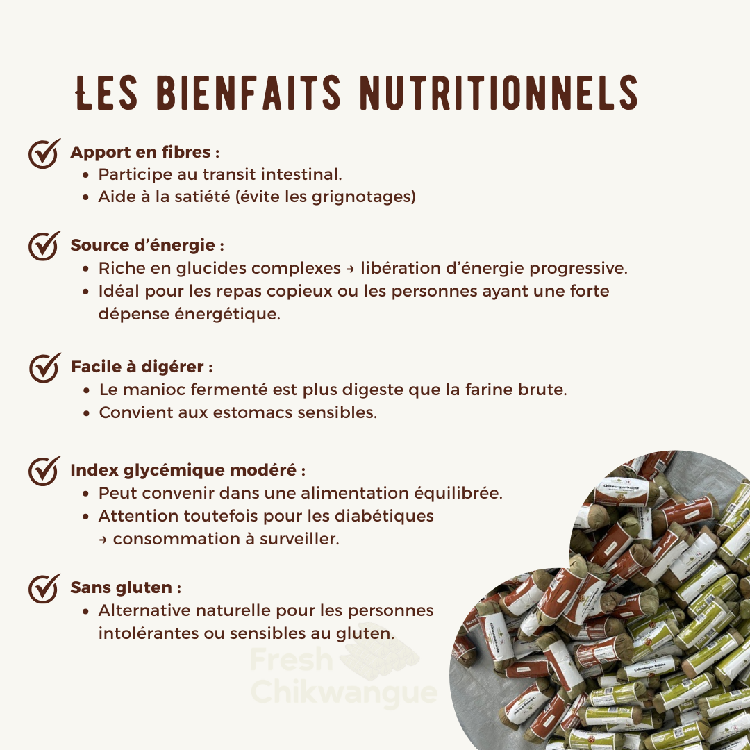 Chikwangue Fraîche made in France lot de 10