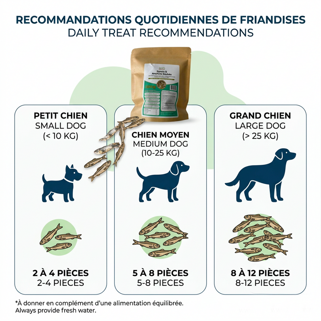 Sprats & Anchois Séchés pour Chiens et Chats – Friandises Naturelles au Poisson Entier – 100% Poisson, sans Additif ni Conservateur – Conditionné en France