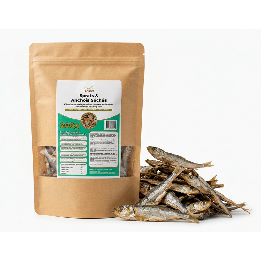 Sprats & Anchois Séchés pour Chiens et Chats – Friandises Naturelles au Poisson Entier – 100% Poisson, sans Additif ni Conservateur – Conditionné en France