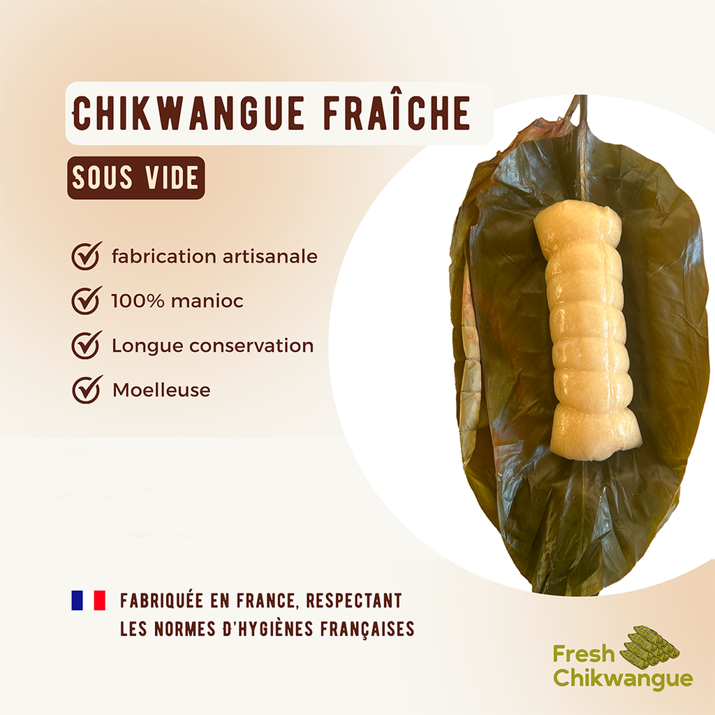 Chikwangue Fraîche – Carton 20 pièces × 500g – Pâte de Manioc Traditionnelle – Produite en France – Livraison Rapide – kwanga (Copie)