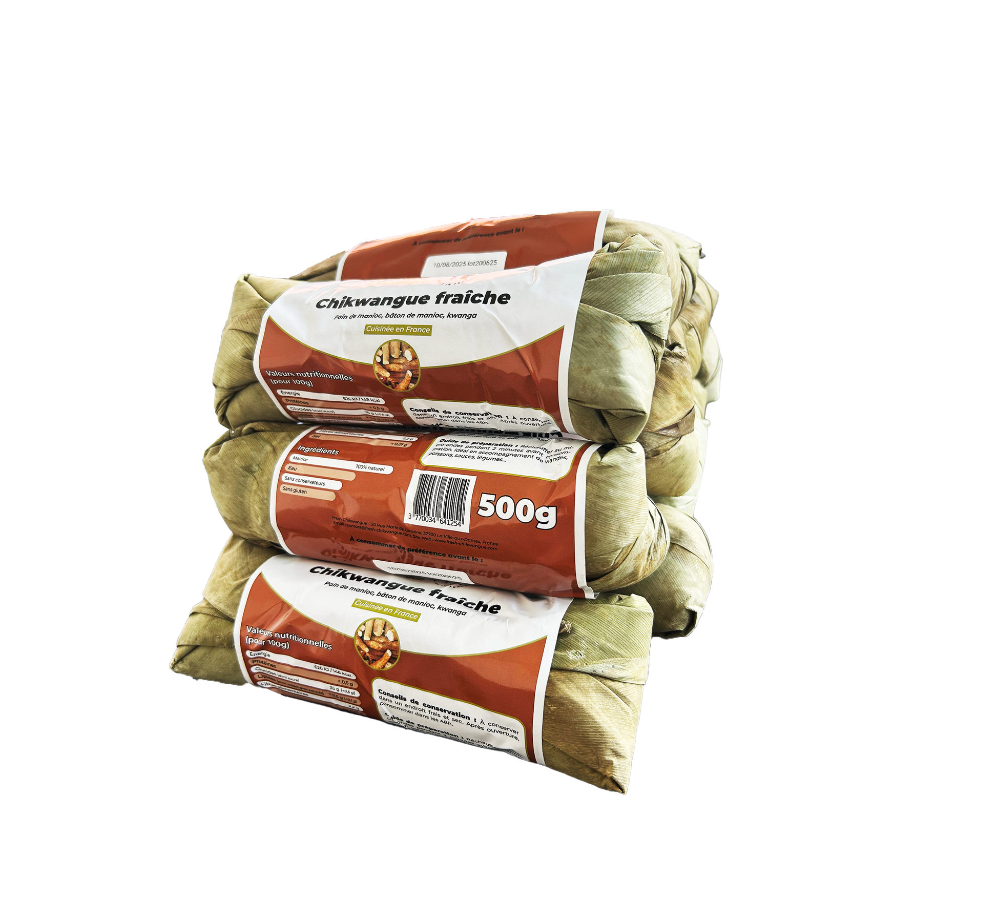 Chikwangue Fraîche made in France lot de 10