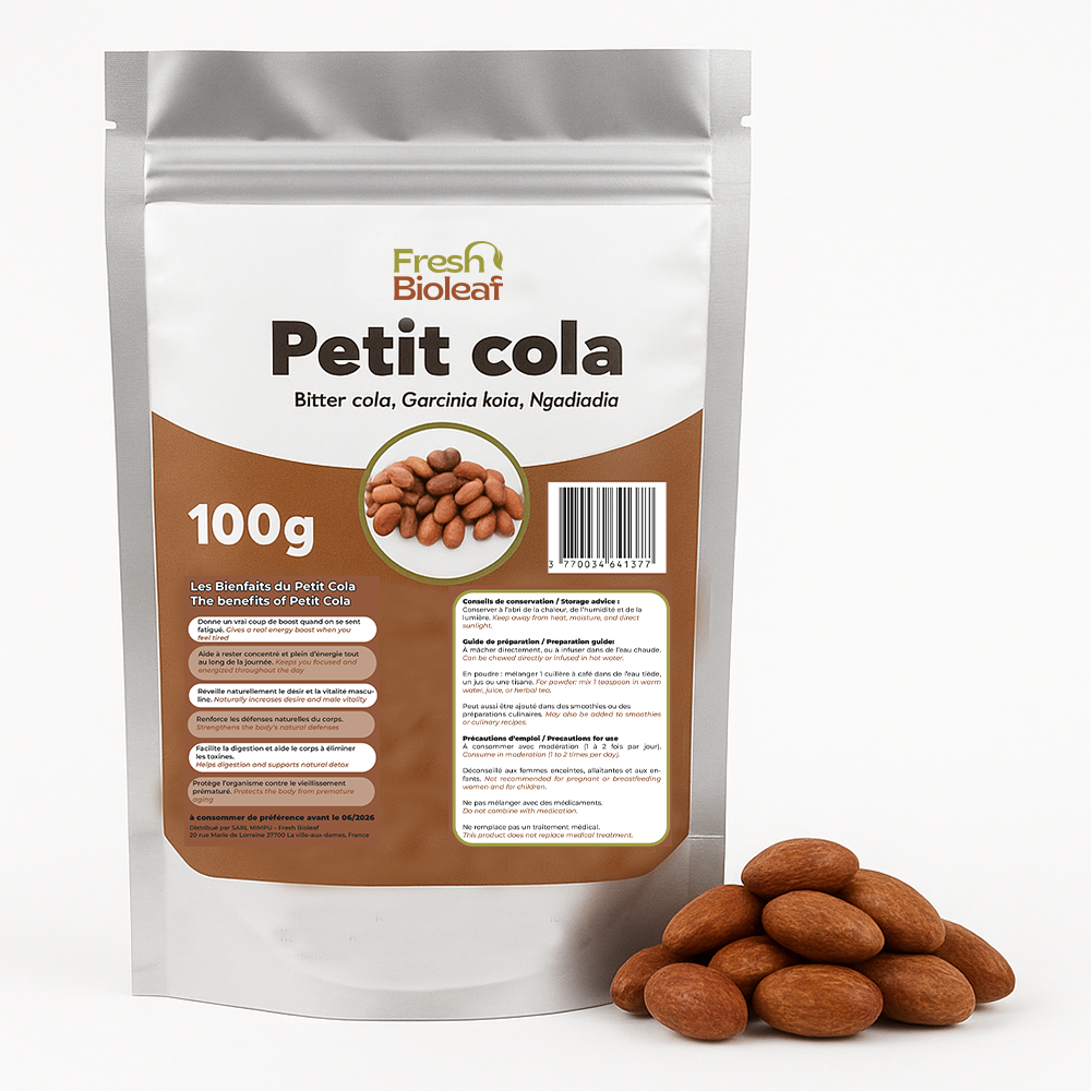 Petit Cola frais sous vide – Bitter Kola Pur – Garcinia kola – 100% Naturel – Énergie, Vitalité, Digestion – Origine Congo – Ngadiadia – Pur - qualité supérieure